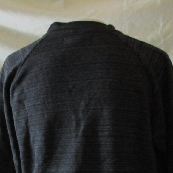 Knickerbocker Gray/Black Full Zip Sweater Fleece Interior Cotton/Poly Blend EUC - Picture 3 of 8